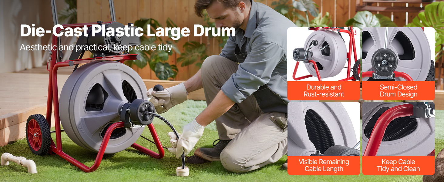 electric drain cleaning machine
