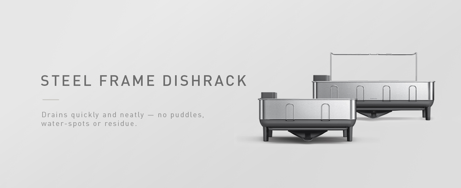 Steel Frame Dishrack | Drains quickly and neatly - no puddles, water-spots or residue