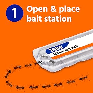 TERRO Liquid Ant Bait is easy to use, just open and place bait station