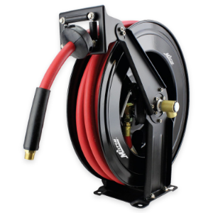 Heavy-duty, industrial, pneumatic, hose reel, air hose reel, automotive, hose, strong, durable