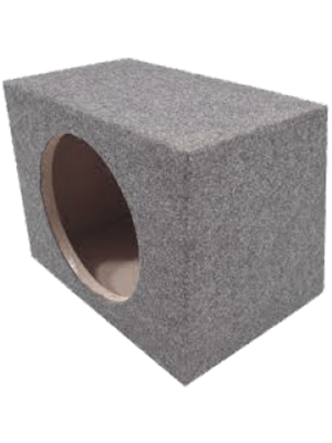 Single 15″ Sealed Subwoofer Rear Angle Sub Box Enclosure 5/8″ MDF Wood