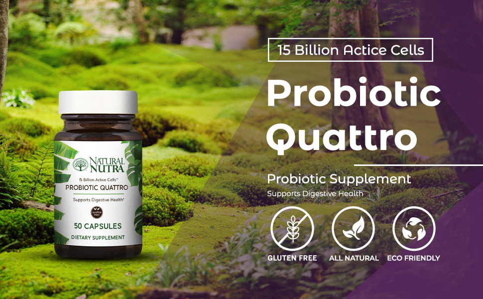 Natural Nutra Probiotic Quattro Supplement for Men and Women