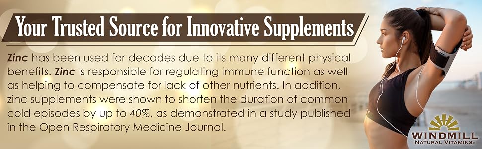 windmill health vitamins zinc with vitamin c immune support for all ages