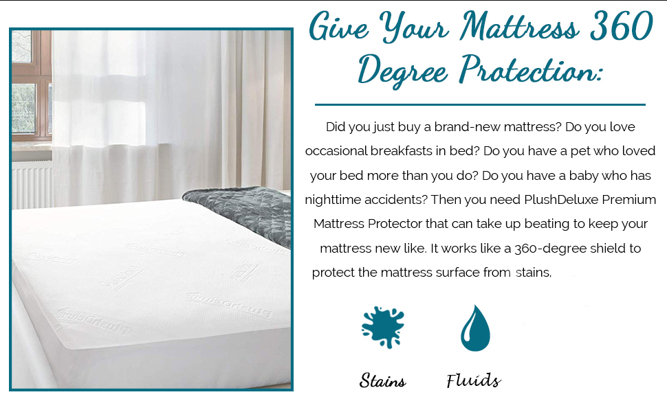Plush Deluxe Bamboo Mattress Protector