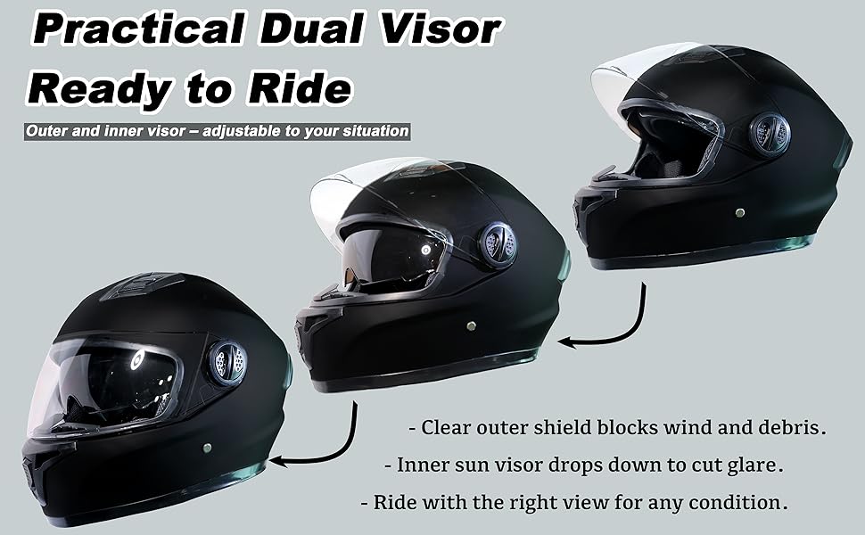 Practical dual visor