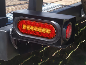 6inch oval trailer light steel box housing kit 2inch round marker light