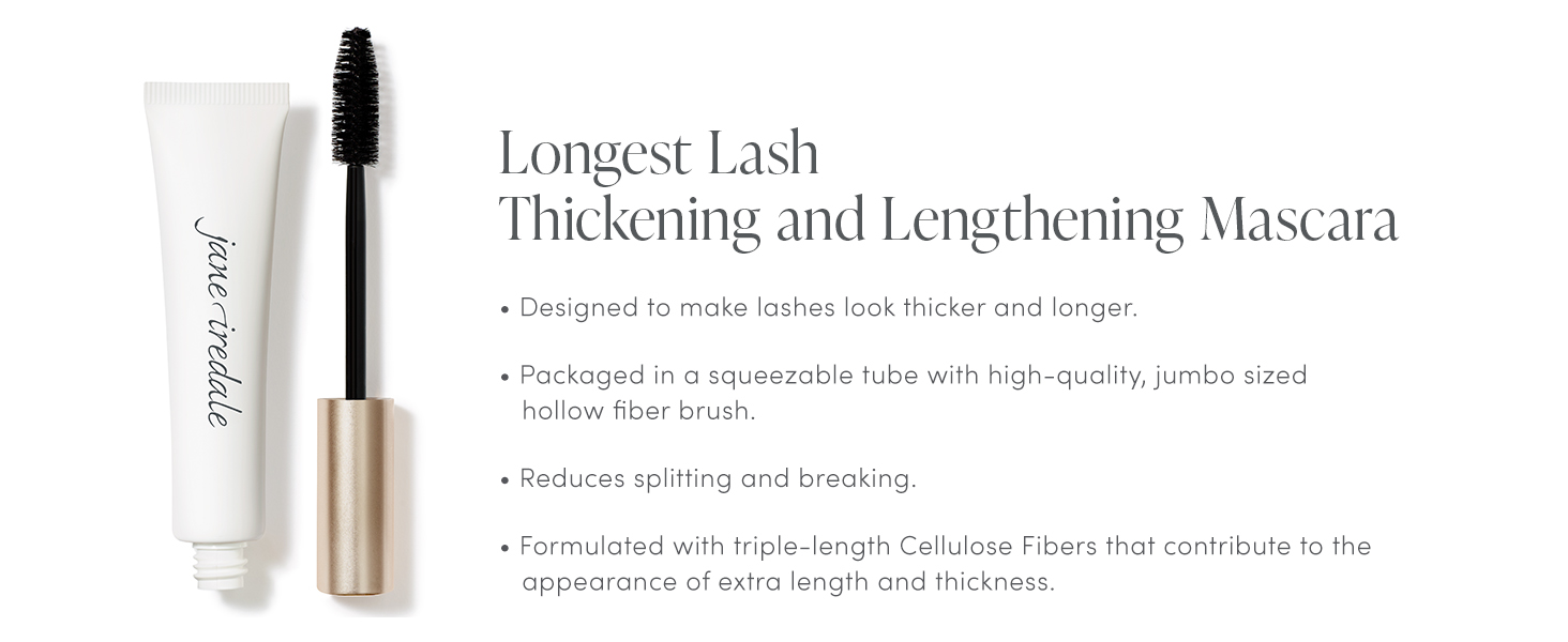 jane iredale mascara clean makeup organic vegan smudge proof long lasting thickening volumizing