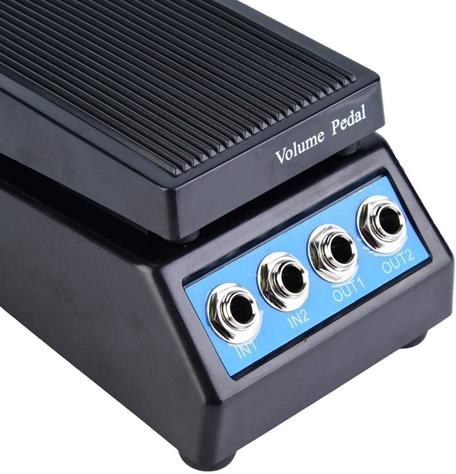 Guitar Volume Pedal DF1511A Guitar Stereo Volume Pedal DJ with Amplitude Adjustment Knob Volume Control Dual Input and Output