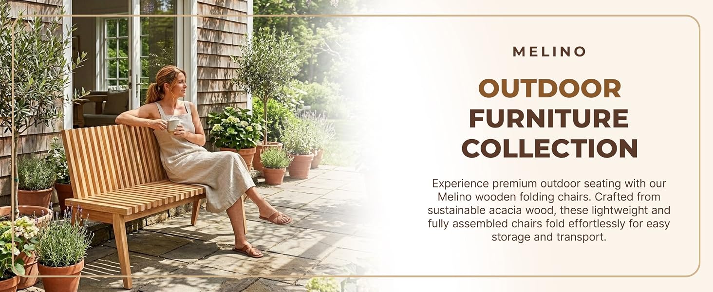 Melino Wooden Folding Tamarack Chair outdoor furniture collection