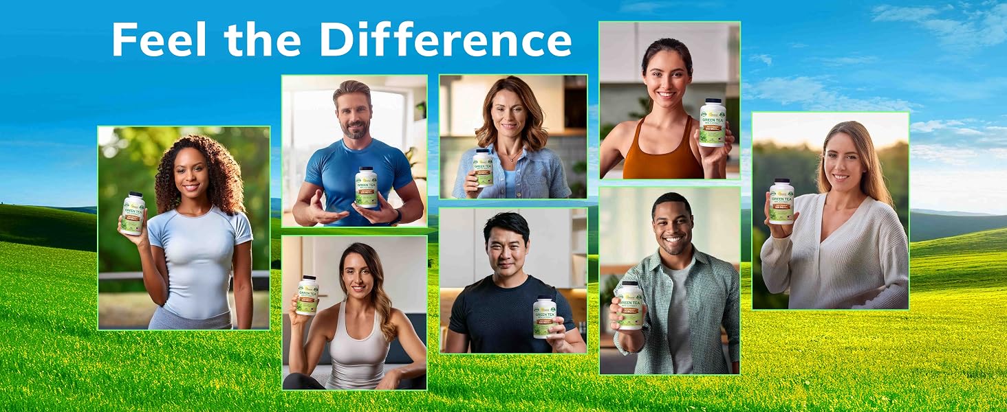 green tea capsules energy clarity focus support aging wellness detox non-gmo immunity boost