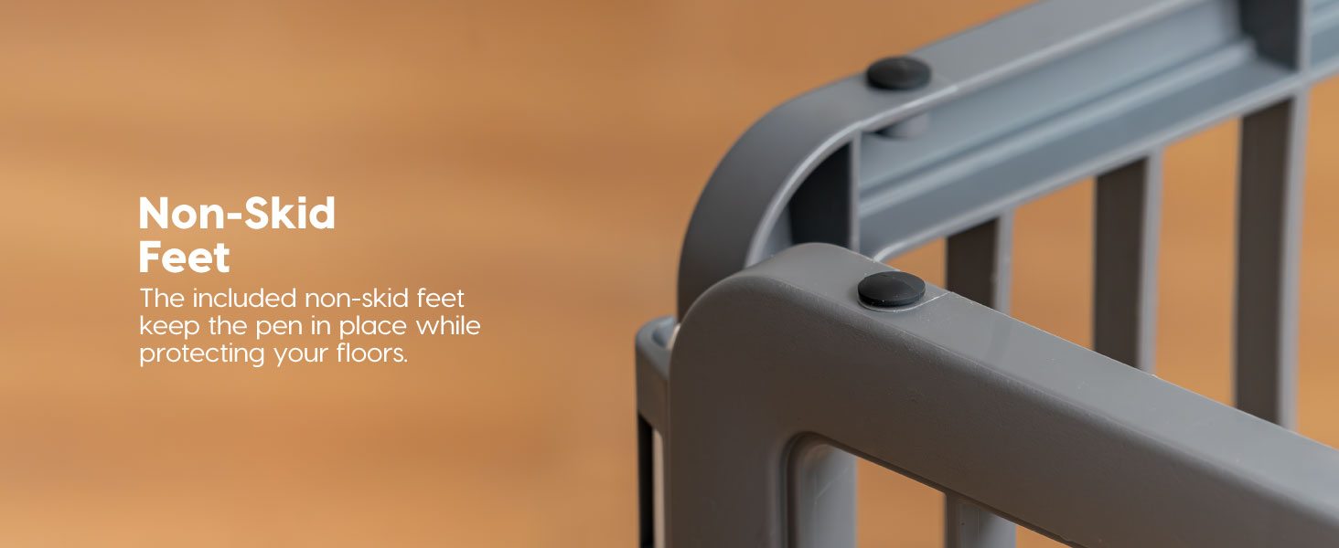 non-skid rubber feet help protect your floor no more scratching and moving around