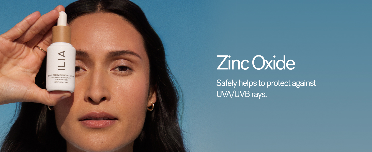 Zinc Oxide safely helps to protect against UVA/UVB rays.