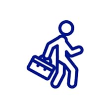 person carrying bag as icon