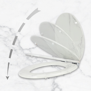 Elongated wood toilet seat