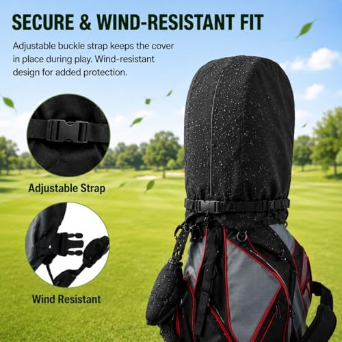 Golf Bag Cover for Datrek Go Lite Hybrid 2018–2026, Cart & Stand Bag Cover with Water-Resistant Zipper, Adjustable Buckle Strap