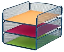 mesh filing tray, mesh desktop file organization, mesh tripe tray organization