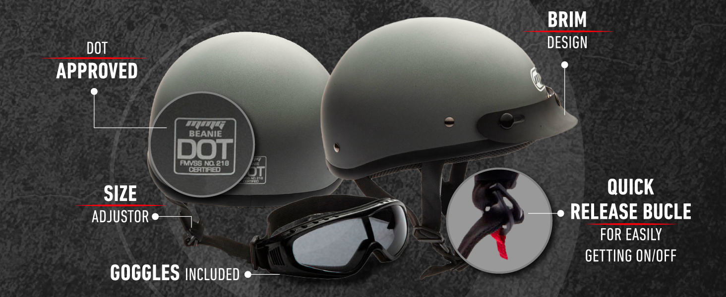MMG Retro style half helmet