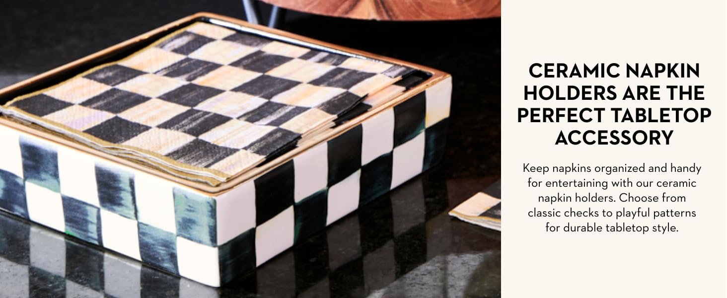 Ceramic napkin holders, look elegant and keep your table tidy.