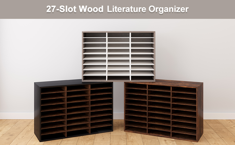 organizer paper desk storage file mail office desktop classroom holder wood literature