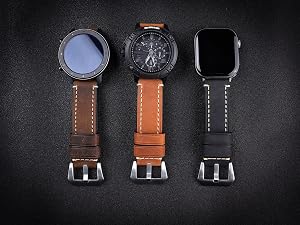 Berfine Thick Vintage Crazy Horse Leather Watch Bands Straps for Panerai for Men 20mm 22mm 24mm