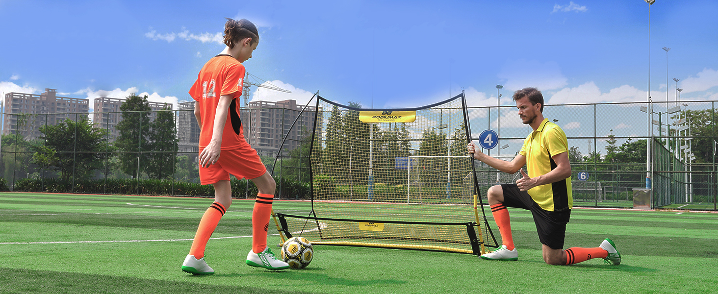 podiumax 2 in1 soccer rebounder net