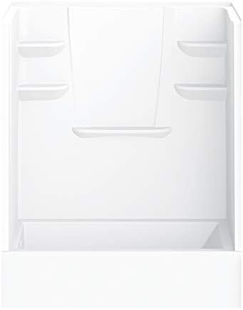 A2 6032CTSMINL-134561-WC Bath/Shower Kit with Door, 60-in L x 32-in W x 79-in H, White/Chrome