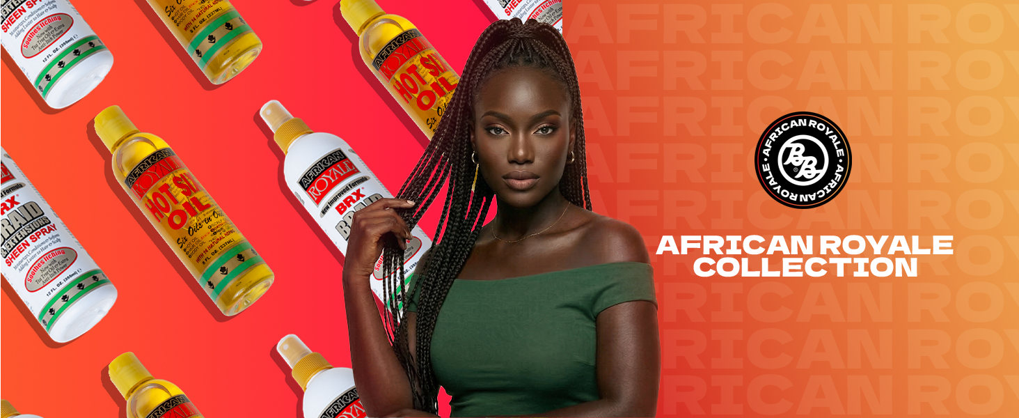 african royale colection natural ingredients braid spray multi use oil nourish protect hair growth