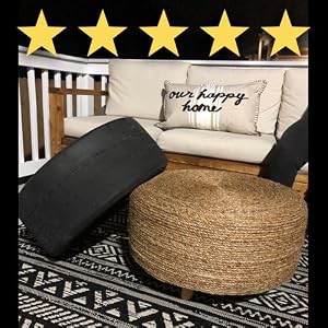 Outdoor Ottoman Manila Rope