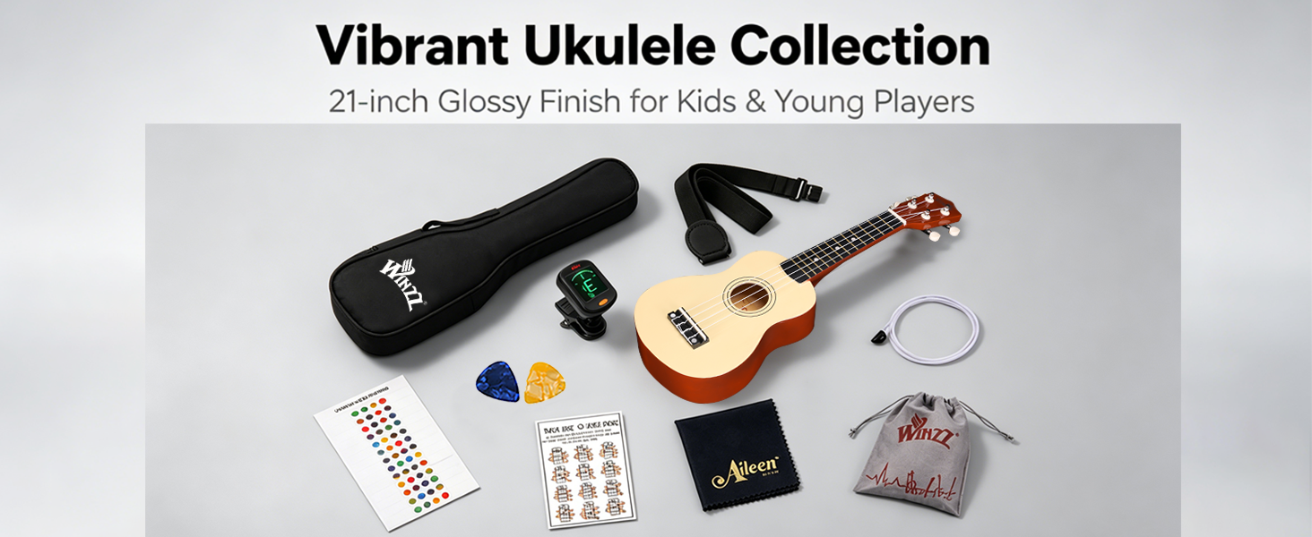 Winzz 21 inch ukulele set