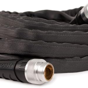 zero-g lightweight no kink water garden hose durable black
