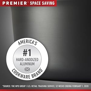 Calphalon Premier Space Saving #1 Hard Anodized Cookware Brand