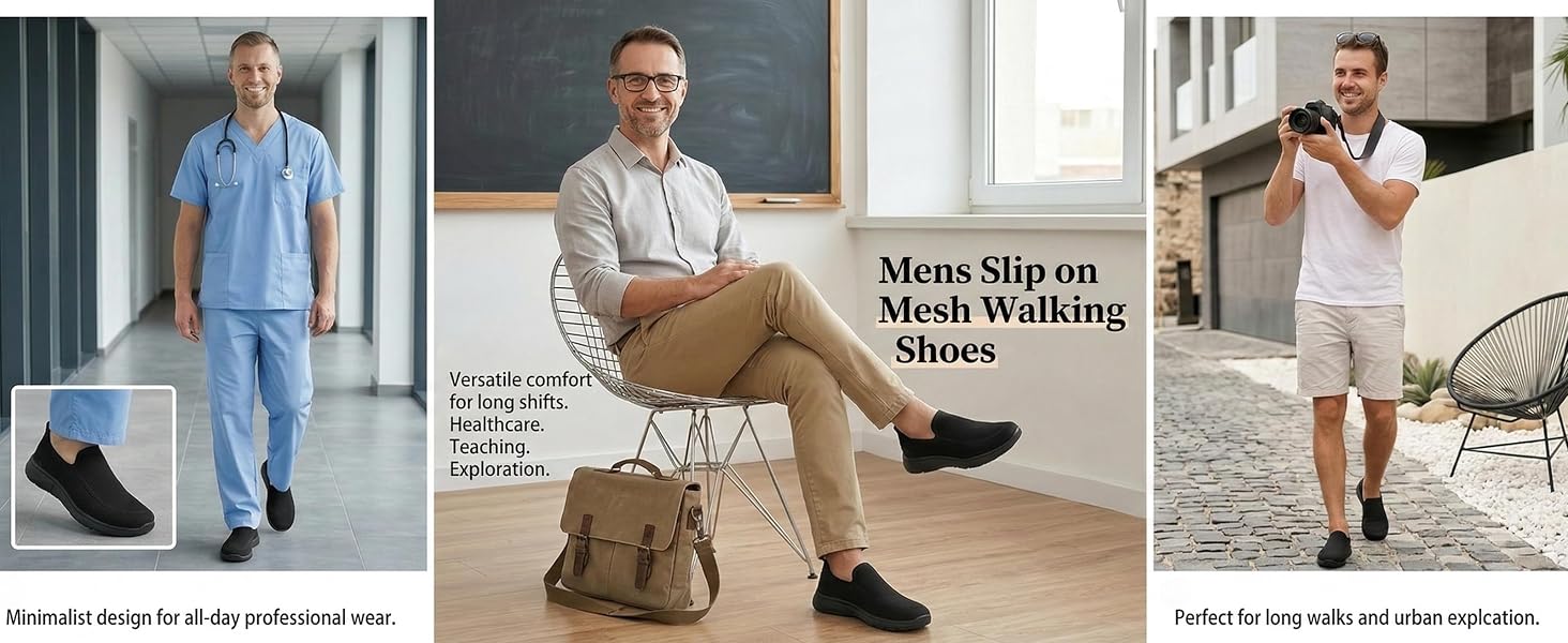 Men&amp;amp;#39;s Walking Shoes Slip on Loafers