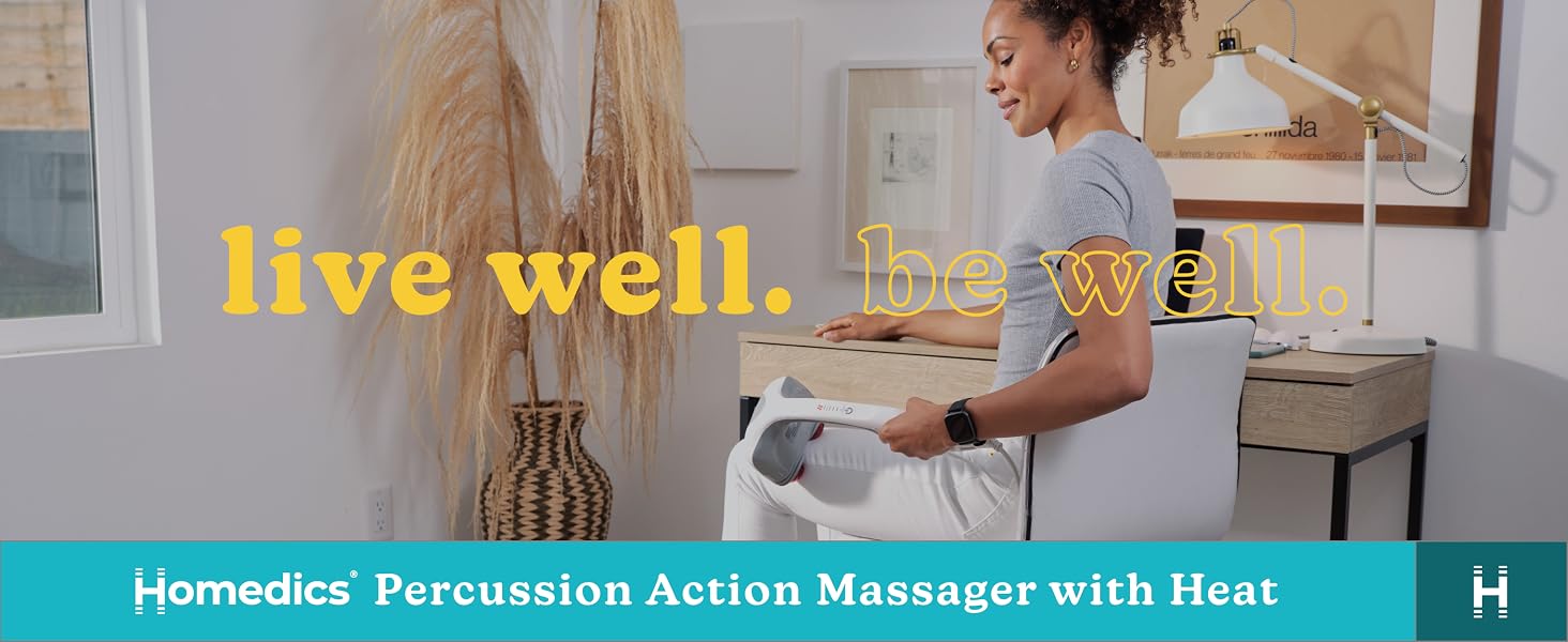 woman with hand held massager