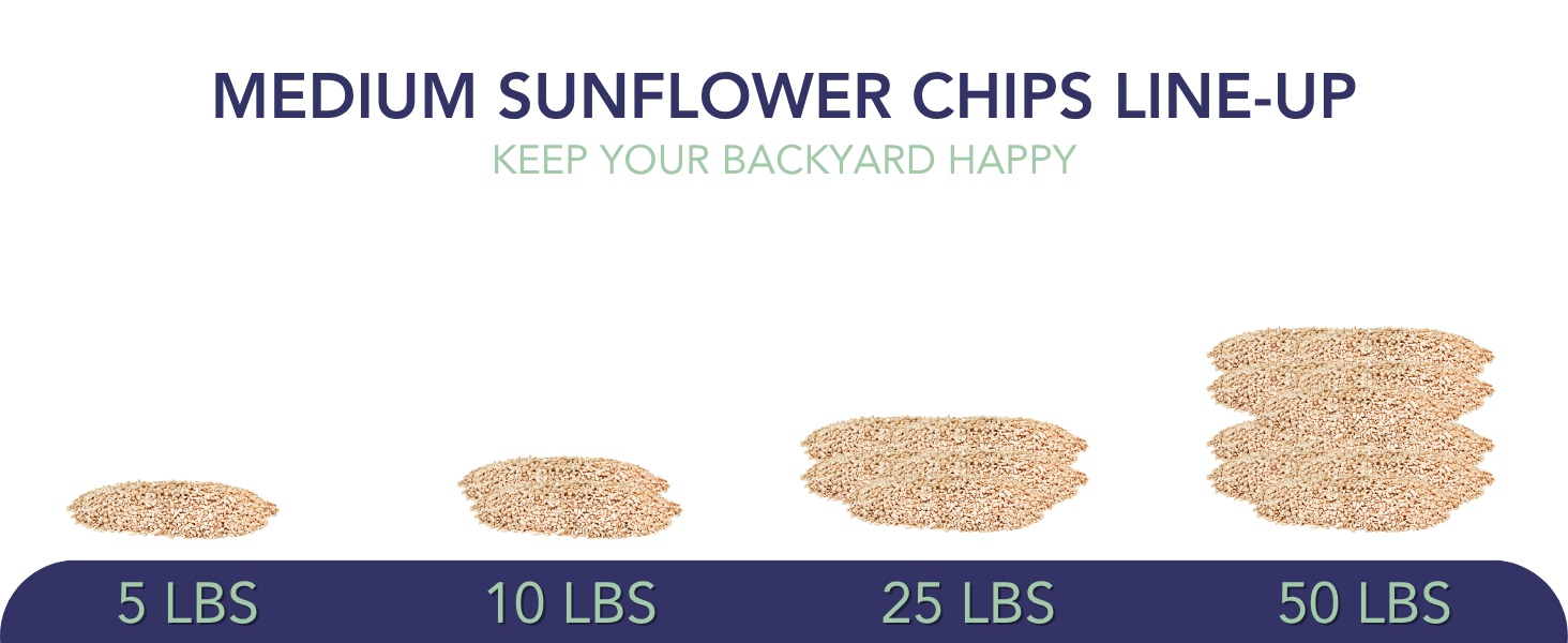 Medium Sunflower Chips, 25 lbs.