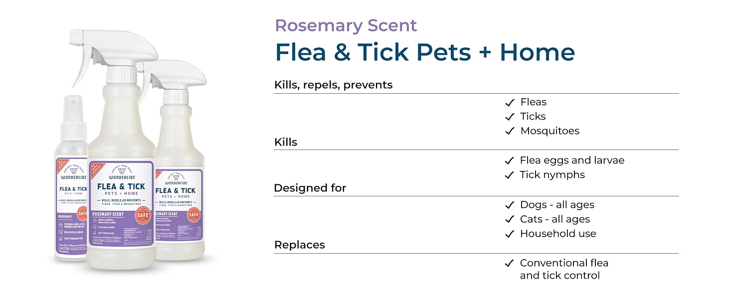 wondercide flea tick spray flee rosemary puppy kitten dog cat gato perro