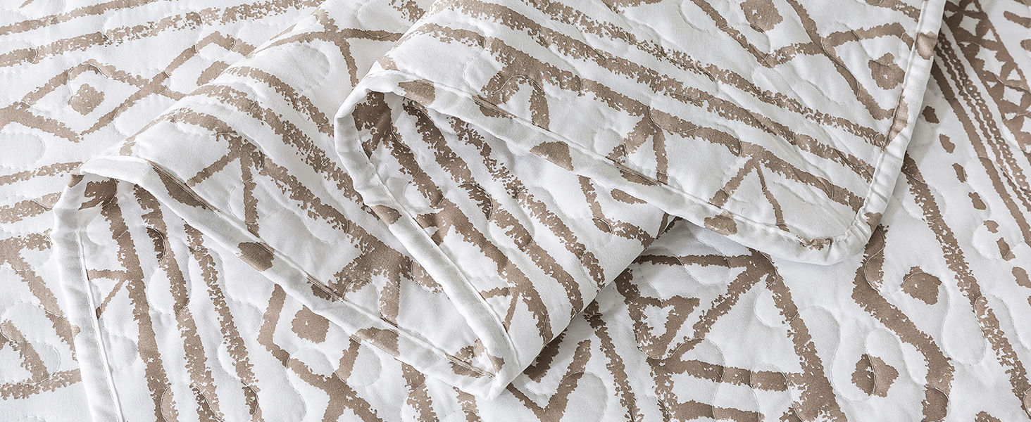 king beige quilt set