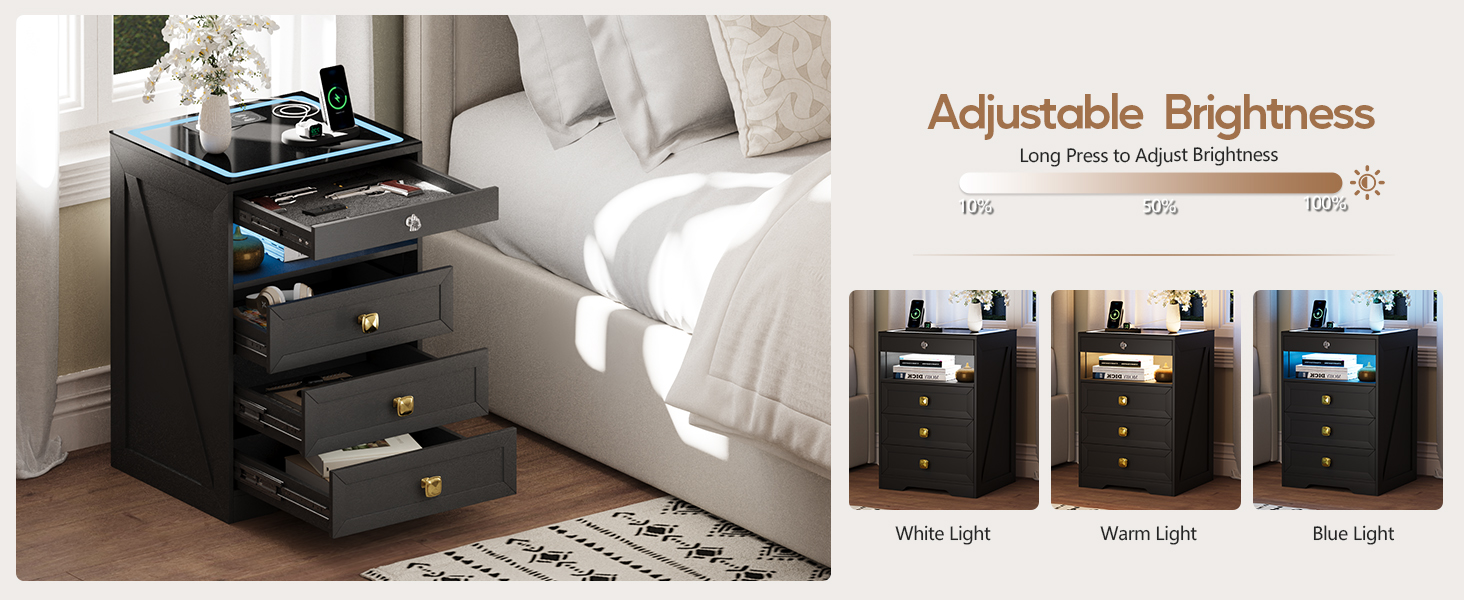 3 Colors Dimming Light for Bedroom