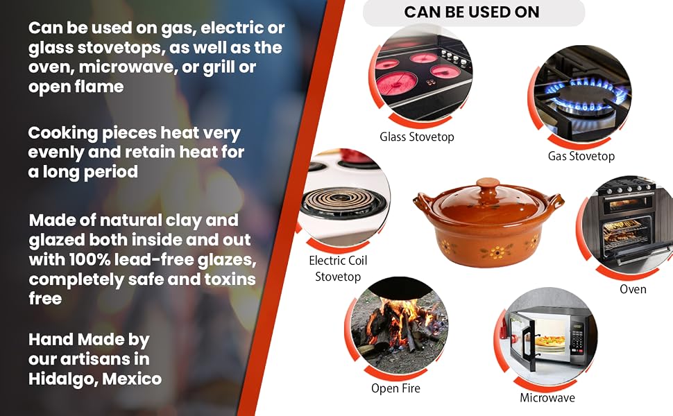 Cazuelas can be used on