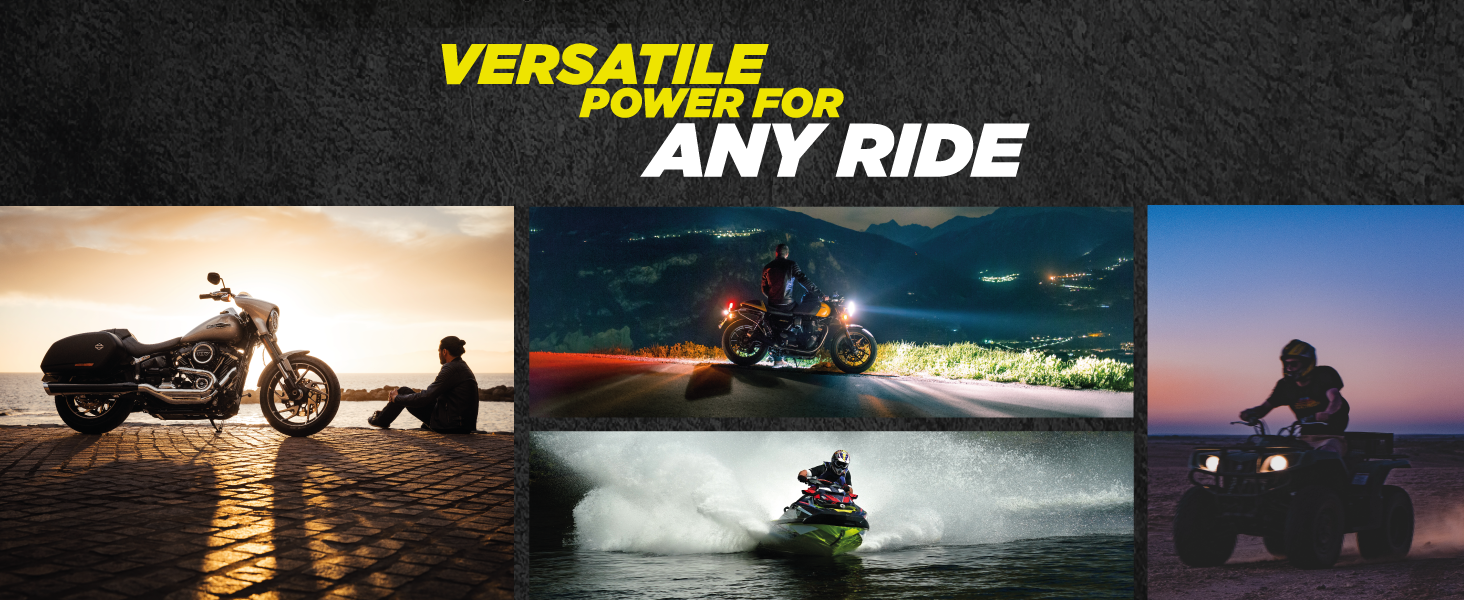 Versatile power for any ride with our MMG lithium powersports batteries