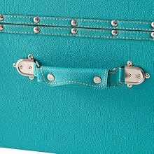 Aqua Trunk Teal Decorative Trunk Furniture Interior Design Handle Metal