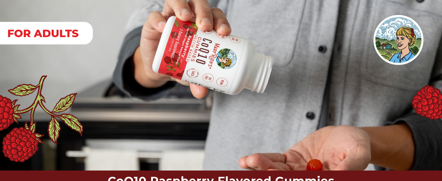 CoQ10 Gummies, Raspberry, 60 ct