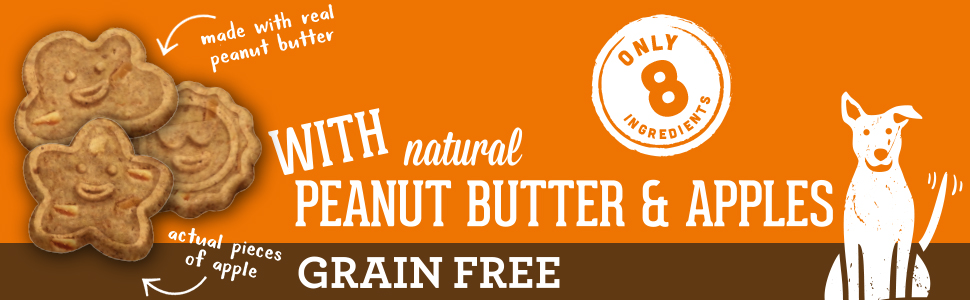 Cloud Star Wag More Bark Less Oven Baked Grain Free Peanut Butter &amp; Apples