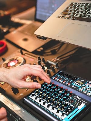 Professional Audio Mixer Sound Board Console Desk System Interface 8 Channel Digital USB Bluetooth