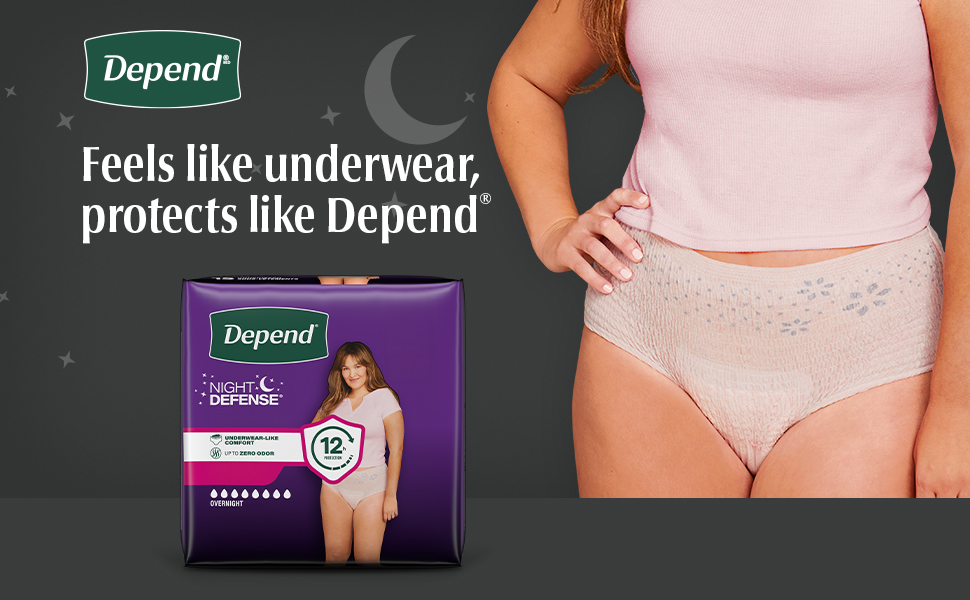 Depend adult diapers for women feel like underwear, protect like Depend