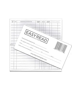 personal checkbook registers check book transaction ledger