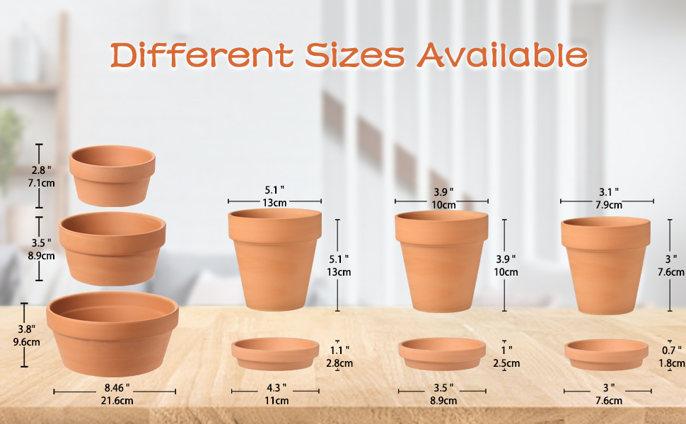clay pots shallow terracotta pots plant planter with drainage hole succulent flower pots for plants