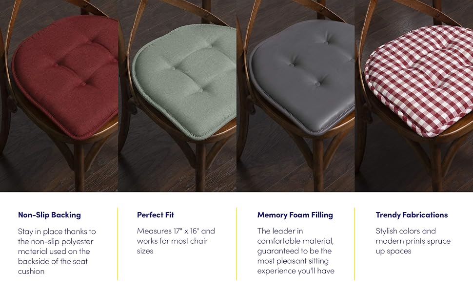 Non Slip Backing, Perfect Fit, Memory foam filling, trendy fabrications