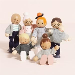 wooden doll family dollshouse toy