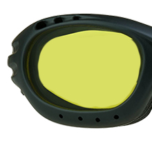 motorcycle biker goggles sun glasses shades yellow night vision lens no halos strap foam blocks wind