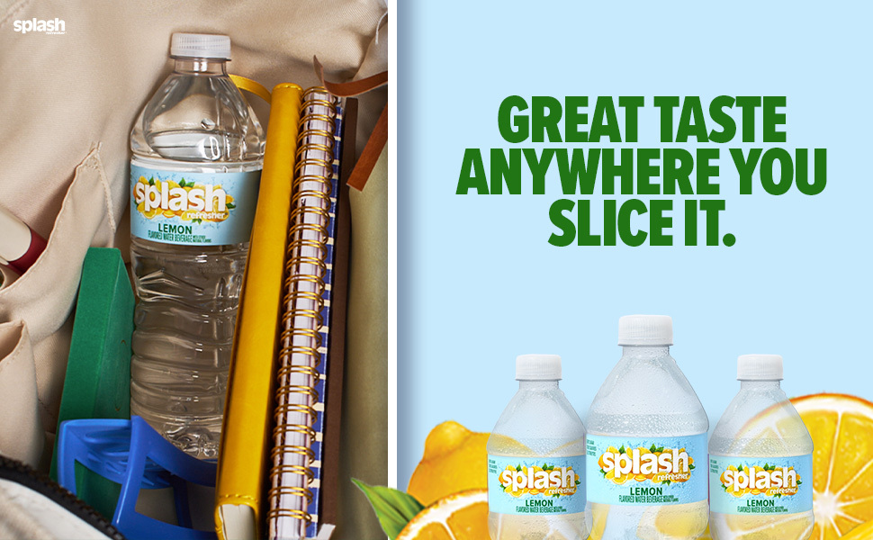 Splash Refresher flavored water bottles are perfect for hydration on the go.